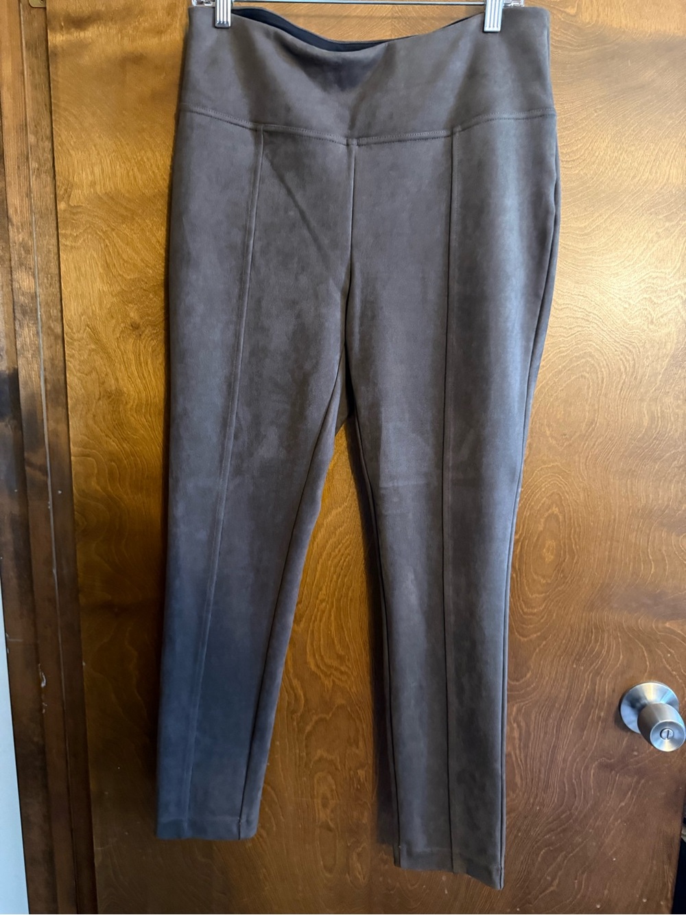 Andrew Marc Faux-Suede Skinny Pants - brown - M